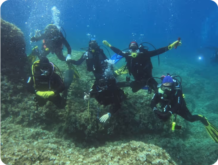 Nordika team member scuba diving